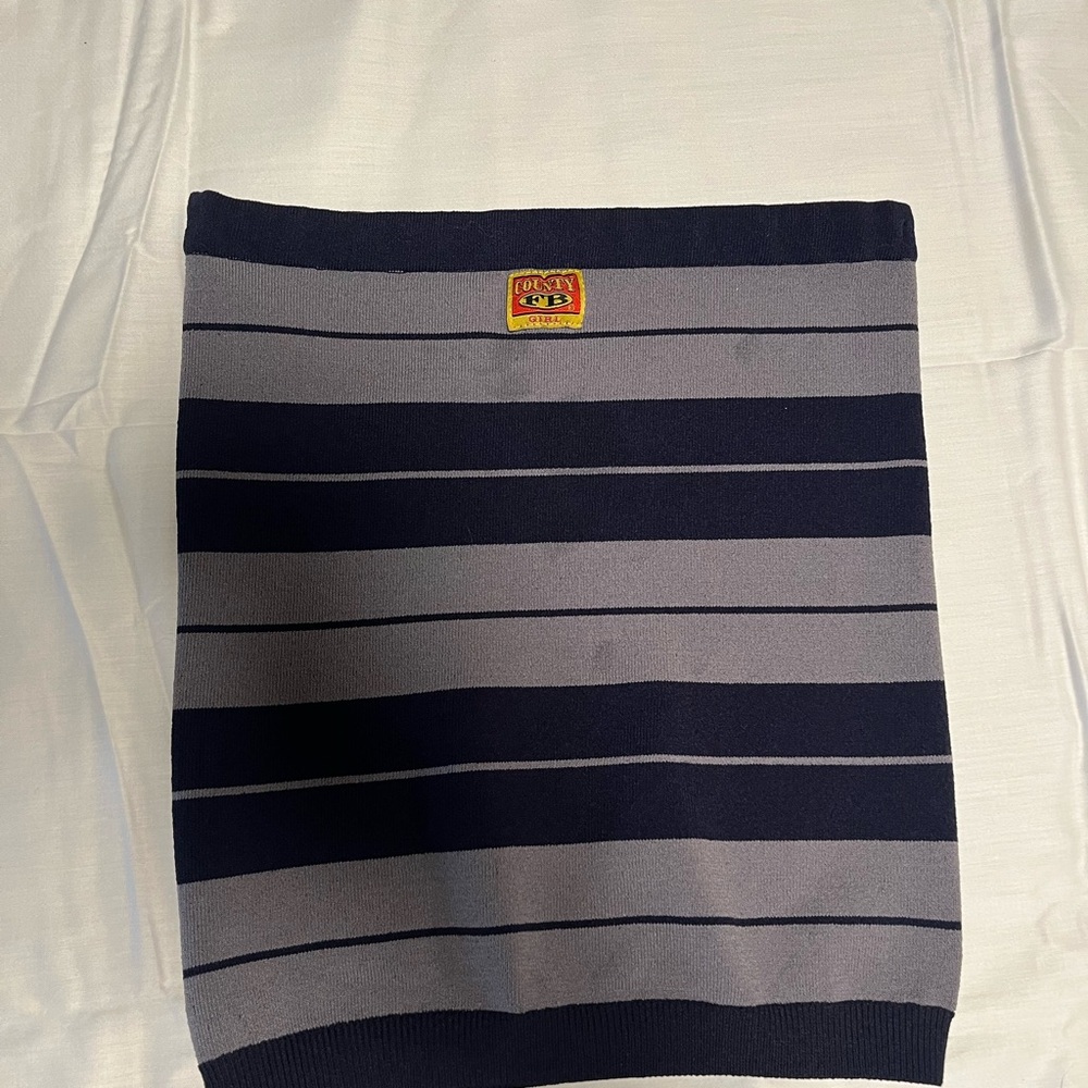 DKNY Women's Striped Gray and Black Top